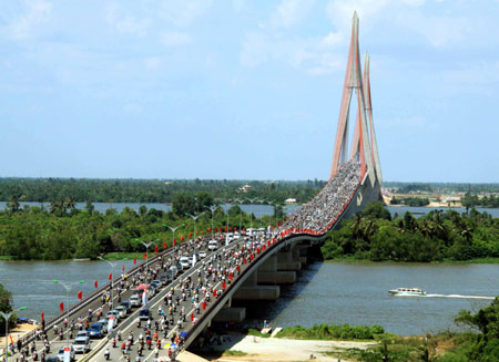 Pont de Can Tho-delta du mékong