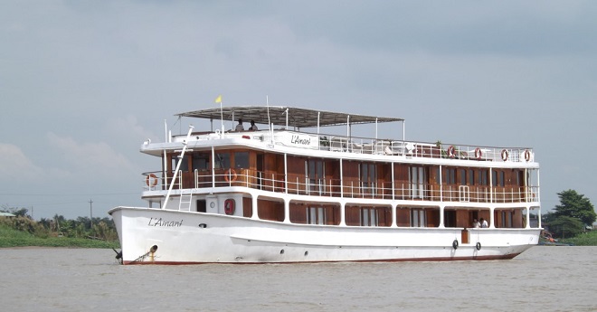 Bateau l'Amant sur le Mékong