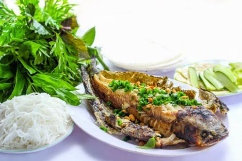 Poisson Loc ou Ophiocéphale grillé de Vinh Long - Spécialités du delta du Mékong