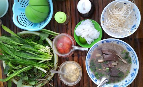 voyage an giang - circuit delta du mékong - soupe de riz tri ton
