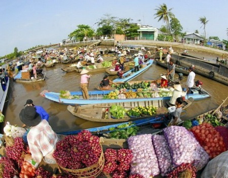 Marché flottant Cai Rang à Can Tho 
