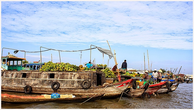 marche flottant de Long Xuyen