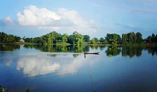 croisière sur le lac bung binh thien dans le delta du mékong