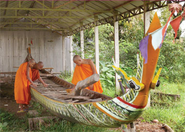 Pirgogue à Soc Trang, au delta du Mekong